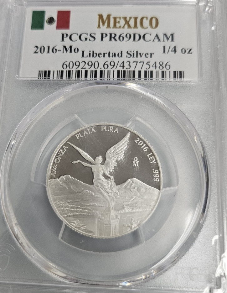 2016-Mo Mexico PCGS PR69DCAM LIBERTAD SILVER 1/4oz J289