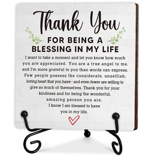 Thank You Gifts for Mom, To My Mom Wooden Plaque with Stand, Best Mom Ever 