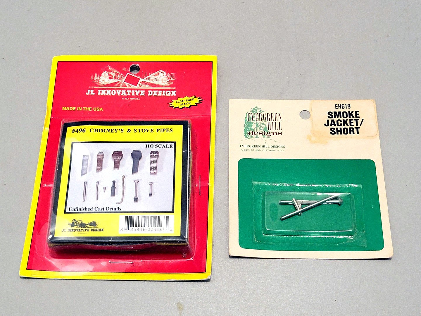 HO Scale JL Innovative Stovepipes and Chimneys #496 + Evergreen Smoke Jacket LOT