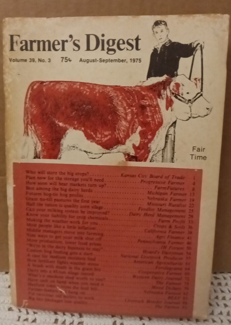 Farmers Digest Magazine Volume 39 Number 3 August September 1975