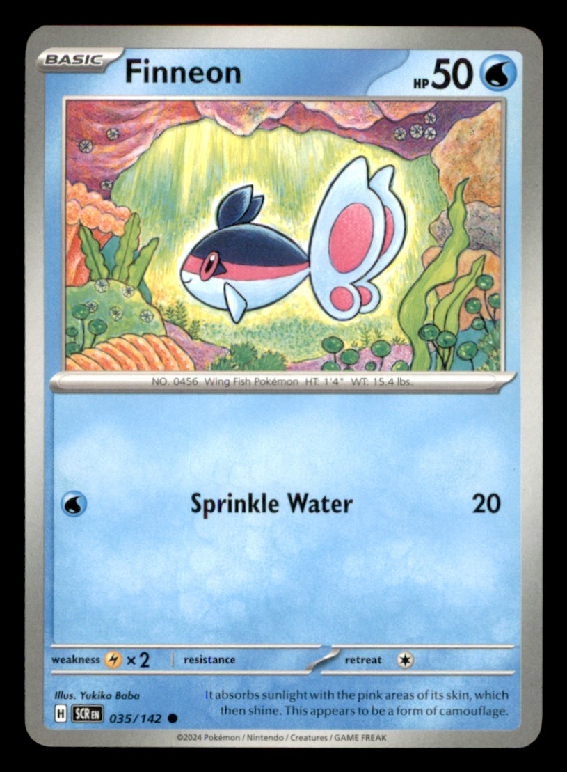 Finneon Common SV07: Stellar Crown 035/142 NM Normal Pokemon
