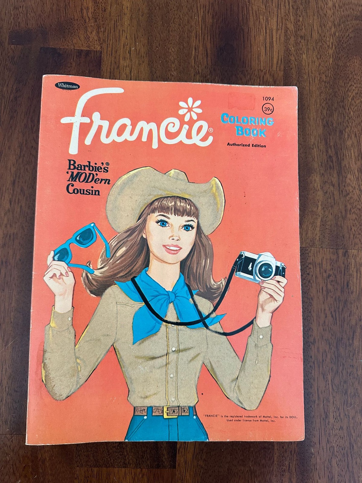 Whitman Francie Coloring Book Barbies MODern Cousin 1094 Vintage 1960s Rare