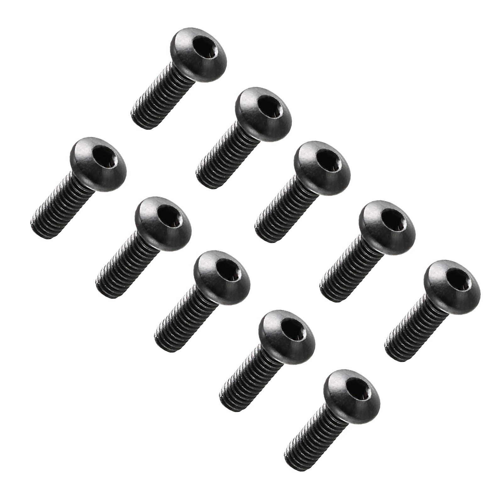 M2.5x8mm Thread Button Head Hex Socket Cap Screw Bolt 100 Set