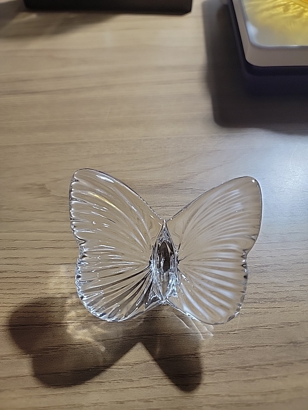 Vintage Waterford Crystal Butterfly Paperweight Figurine Ireland 