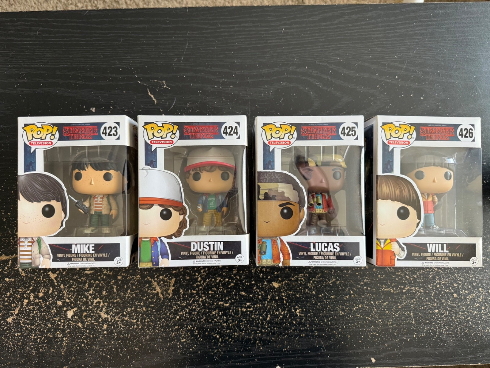 Funko Pop Stranger Things Bundle - Mike 423 Will 426 Lucas 425 Dustin 424
