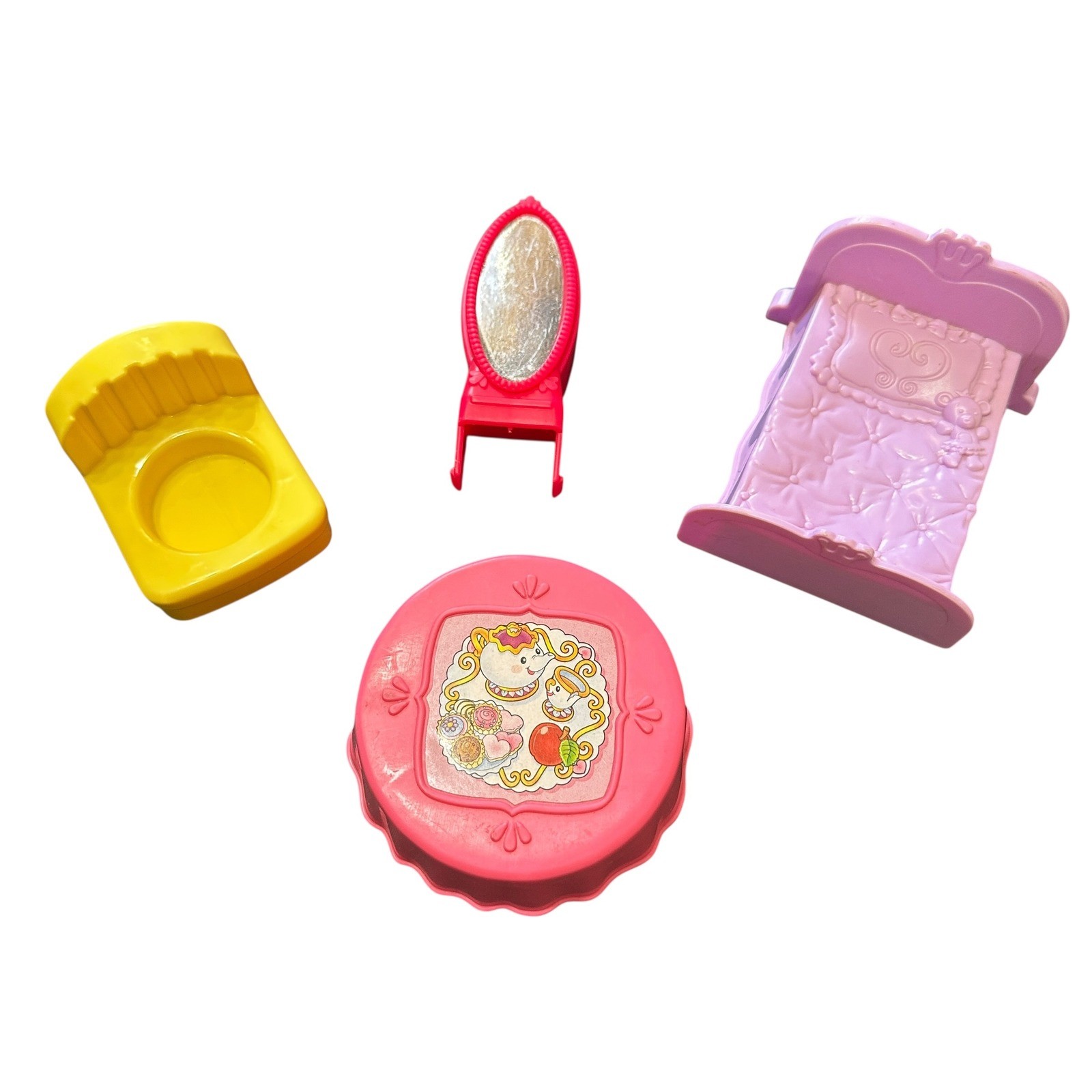 Vintage Little People Disney Princess Beauty Beast Playset Furniture Replacement