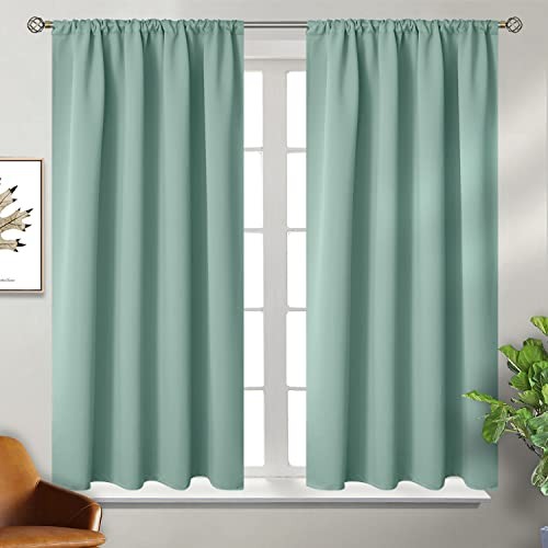  Sage Green Curtains 54 Inch Length for 42"W x 54"L (Pack of 2) Light Sage