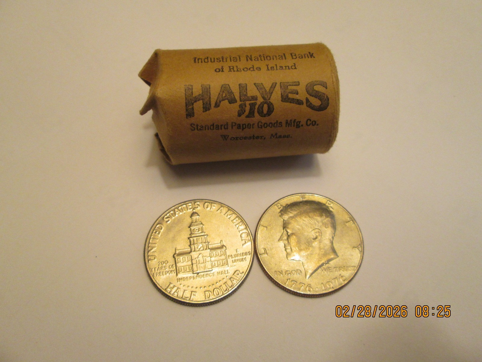 (1)  Roll Bicentennial Half 1776/1976  AU Condition