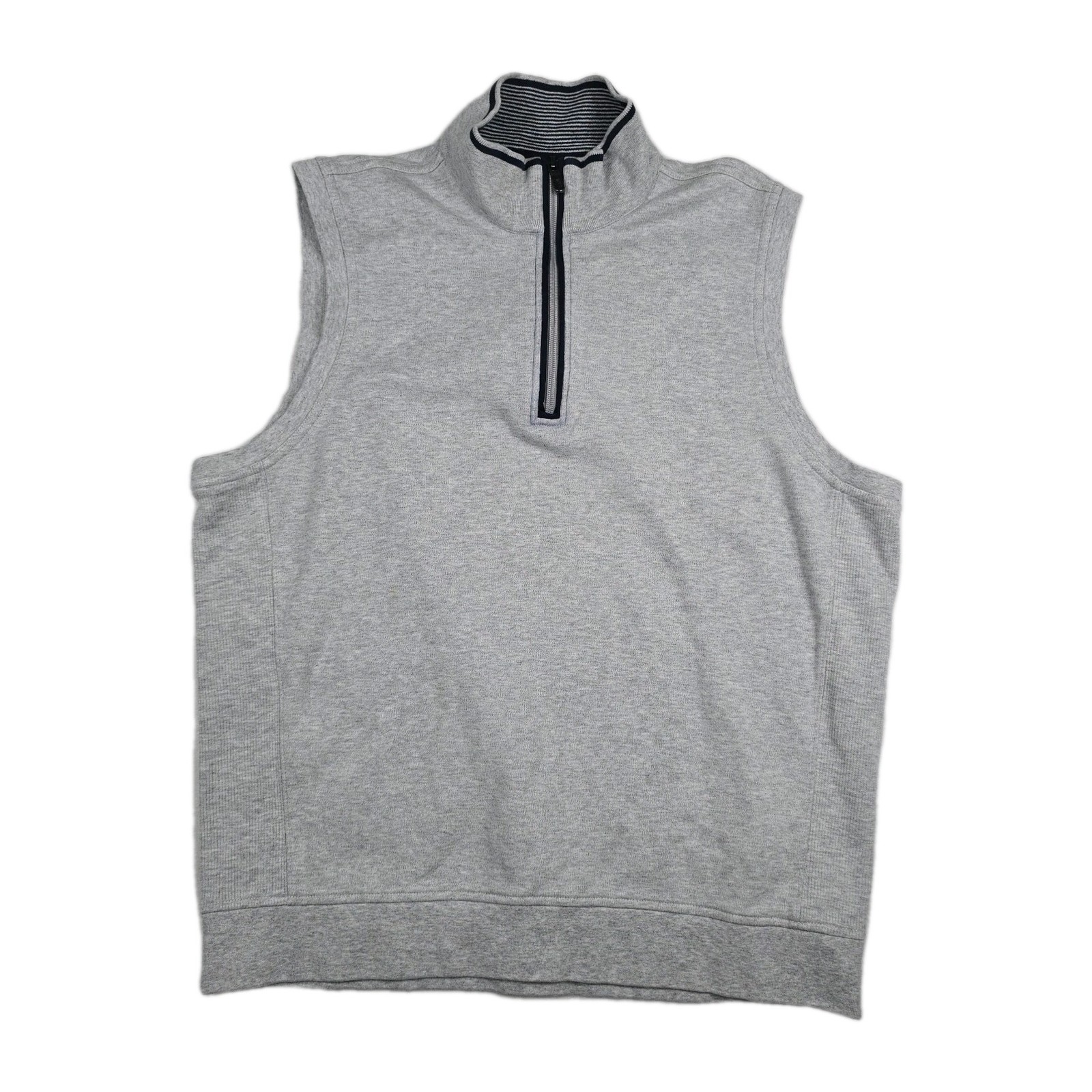 Bobby Jones Men's Size Large Gray 1/4 Zip Pima Cotton Vest Golf