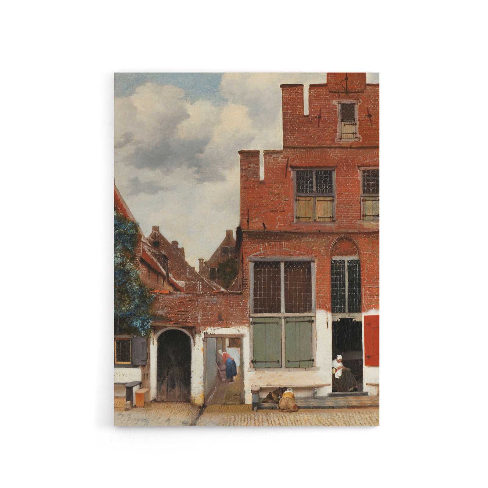 The Little Street Facades Vermeer Vintage Canvas Wall Art Print