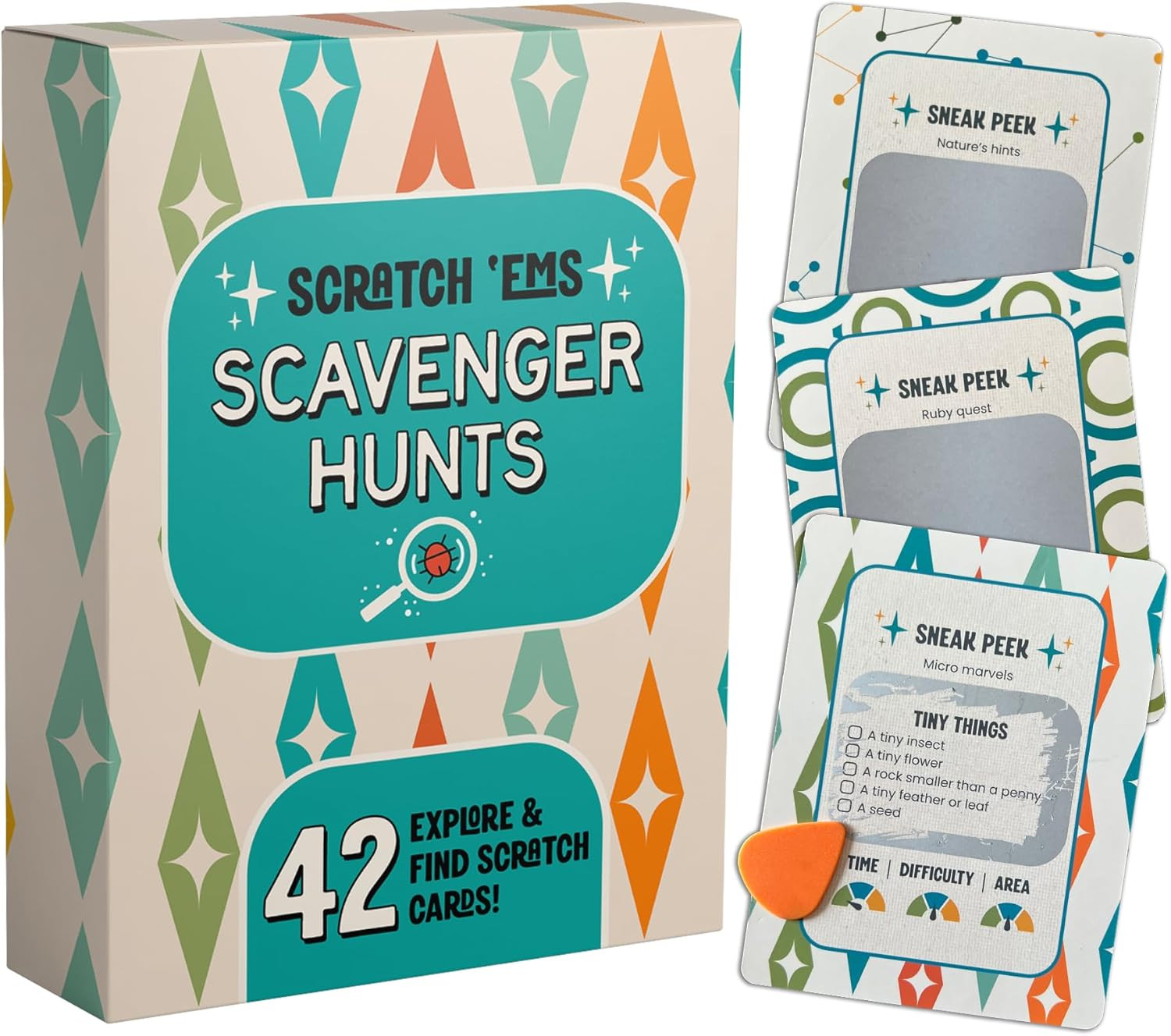 Scavenger Hunts | 42 Scratch Off Adventure Cards - Outdoor Scavenger Hunt for Ki