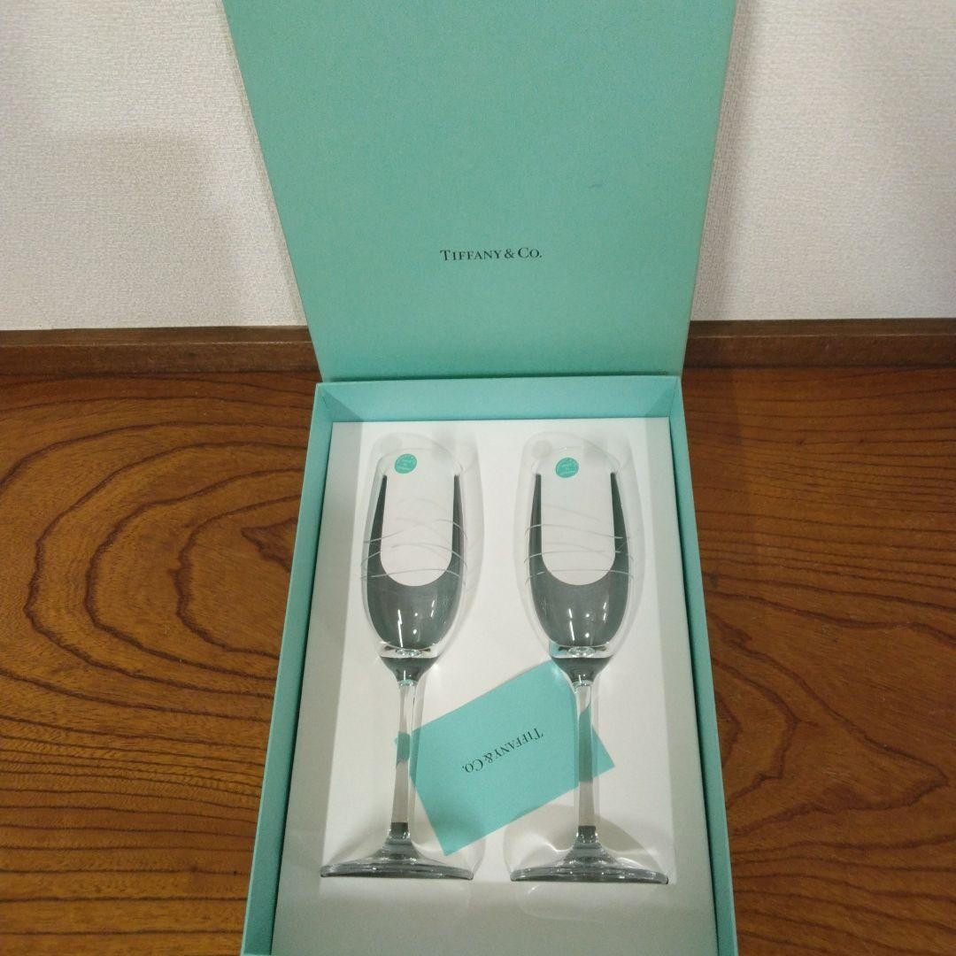 Tiffany original Champagne Glass Cadence Champagne Vintage BOX Damege 