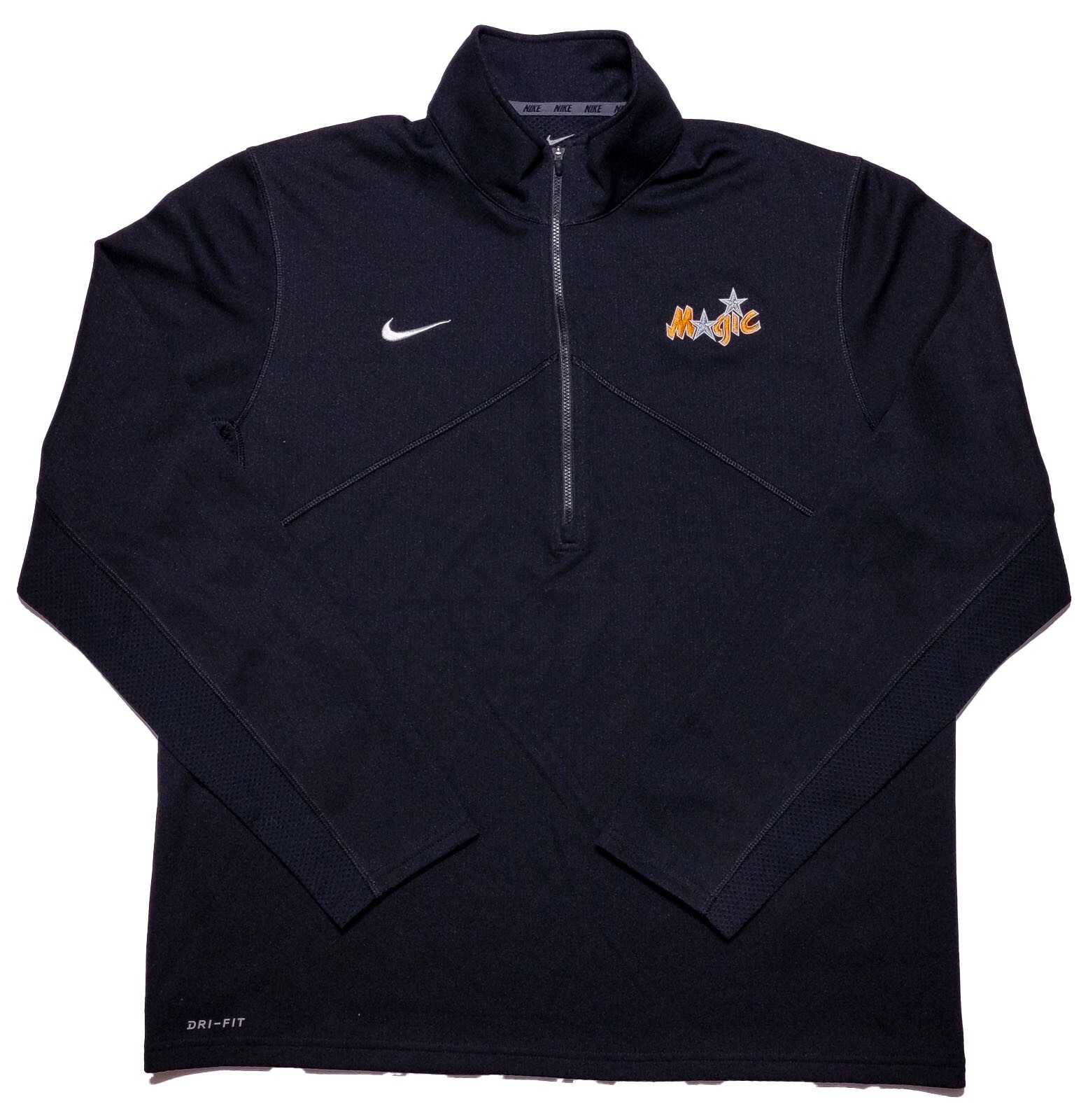 NIKE Orlando Magic 1/2 Zip Pullover City Edition Vintage Logo Orange Black XL