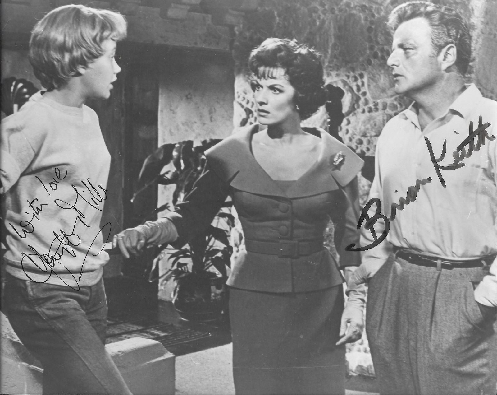 HAYLEY MILLS & BRIAN KEITH Signed 8x 10 Photo Maureen O'Hara Owned Parent Trap