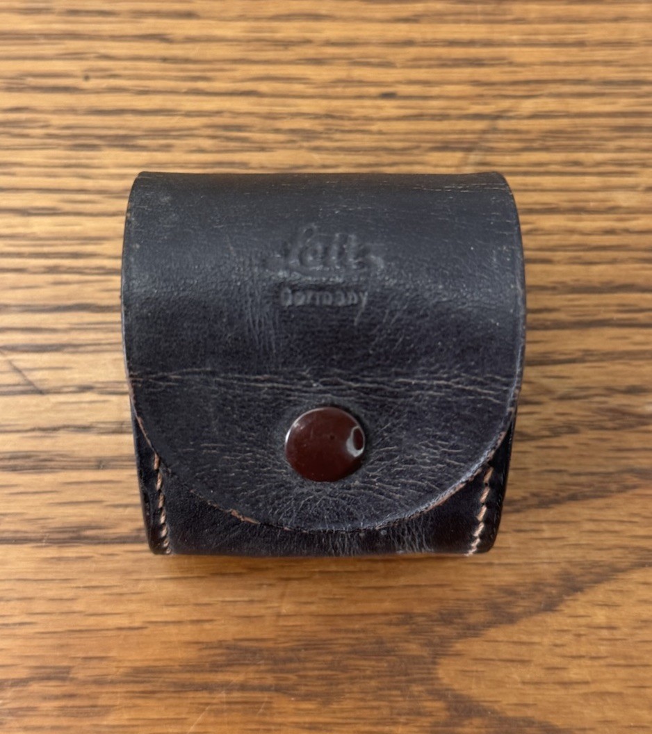 LEITZ GERMANY LEATHER STORAGE CASE --VINTAGE AND GENUINE