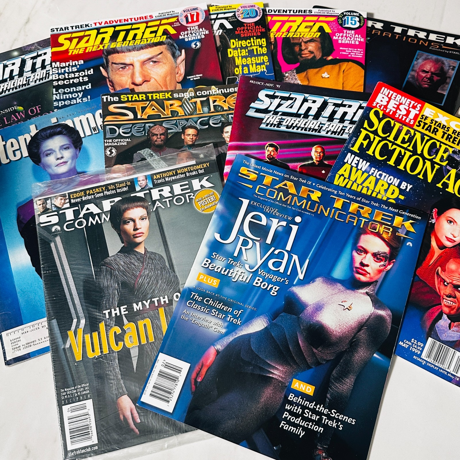 Lot of 11 - Star Trek Magazines - Vulcan - Voyager - Deep Space - Jeri Ryan