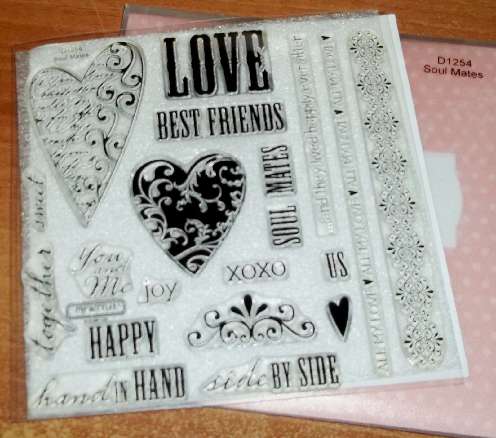 CTMH D1254 SOUL MATES ~ HEARTS, ALL MY LOVE BORDER, hand in HAND, XOXO, You & Me