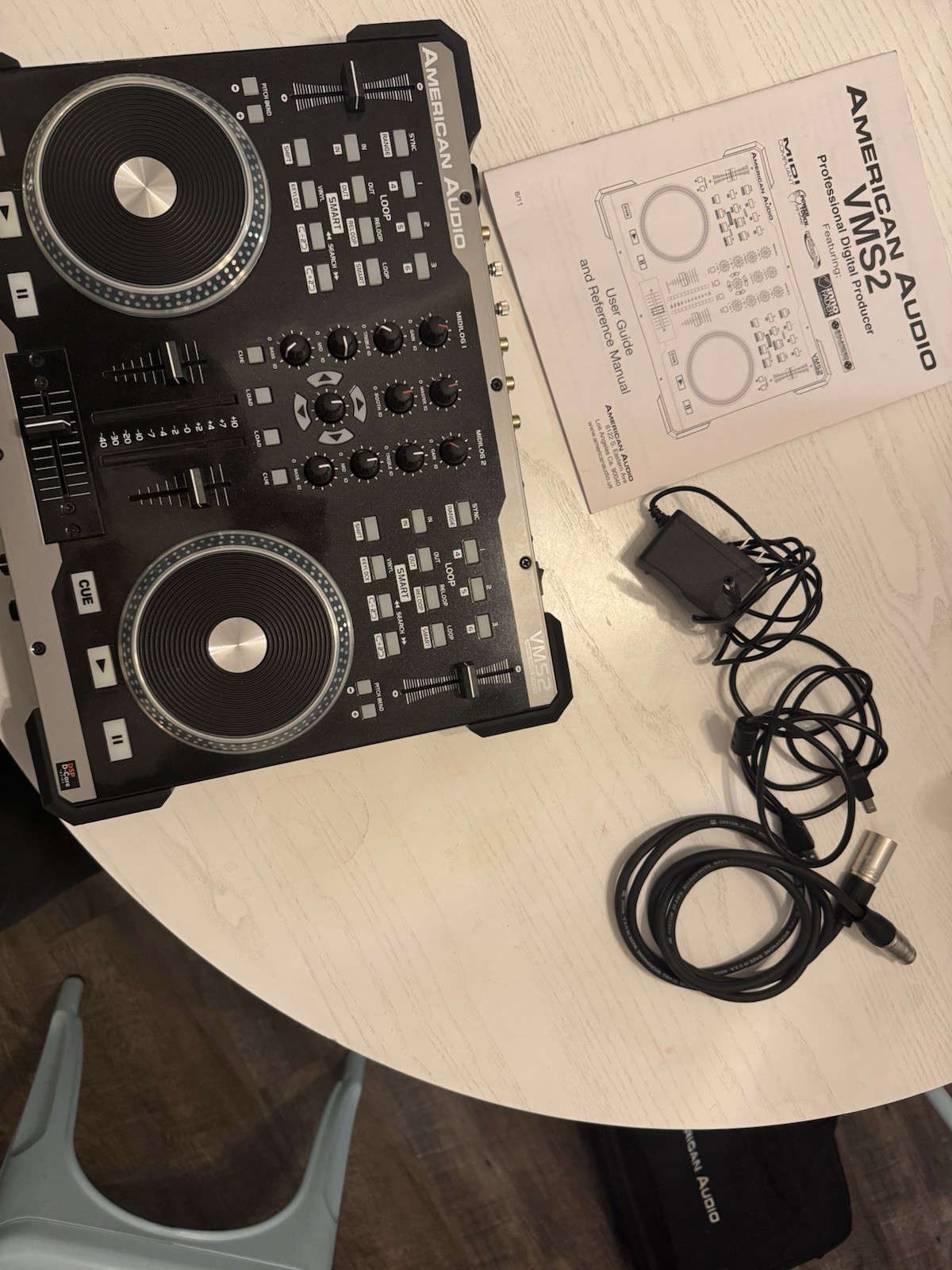 American Audio VMS2 Double Deck DJ Controller, Built-in Mixer, Carry Bag