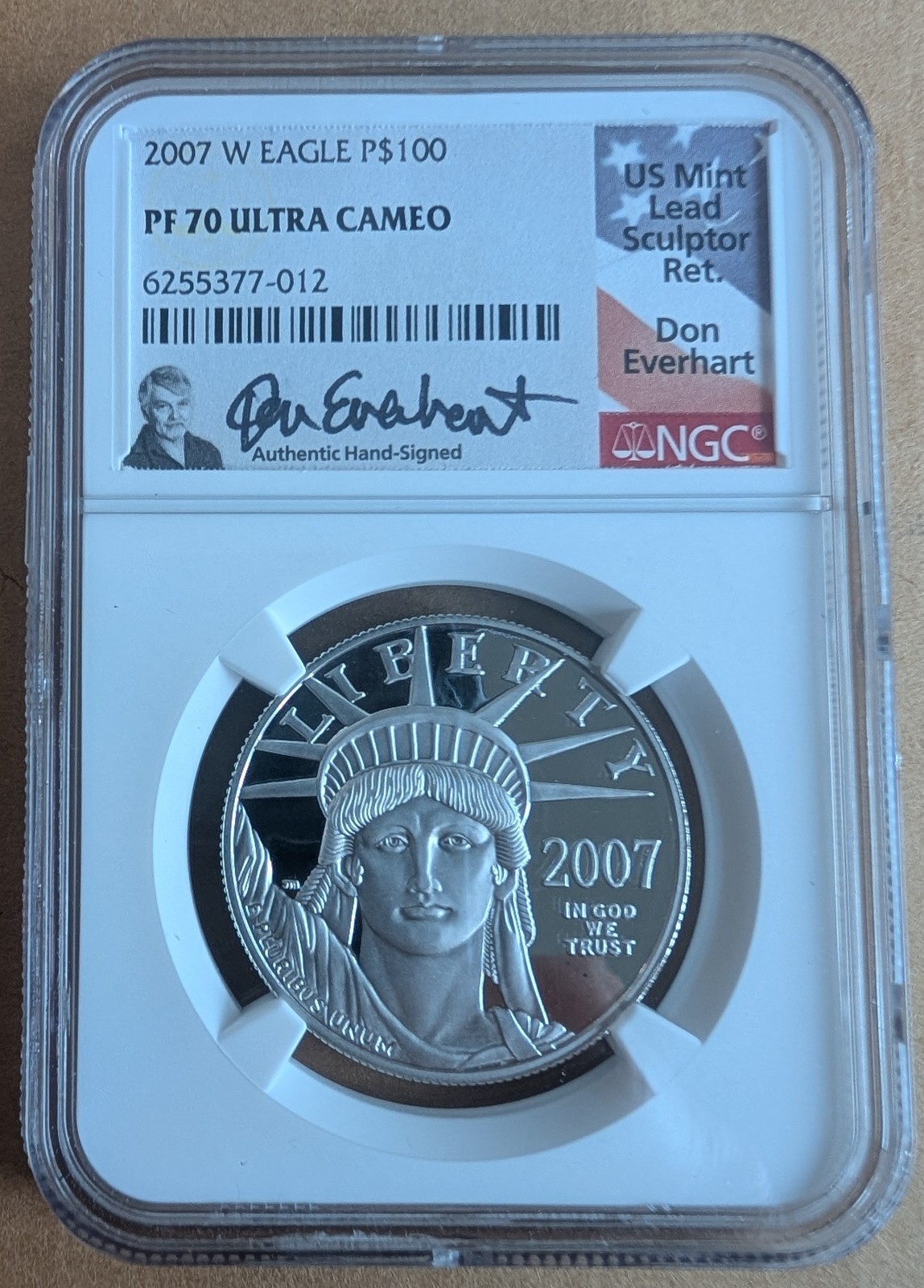 2007 PROOF $100 PLATINUM EAGLE  1 OZ  - NGC PF-70 ULTRA CAMEO