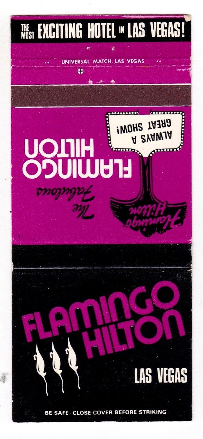 The Fabulous Flamingo Hilton Las Vegas Matchbook Cover icmsc5