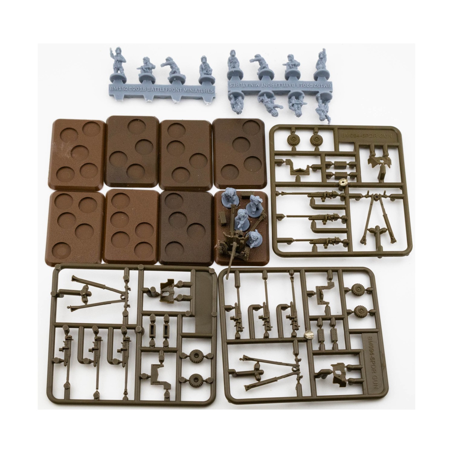 Battlefront FoW USA Loose Mini Airborne 57mm Artillery Collection #1 NM