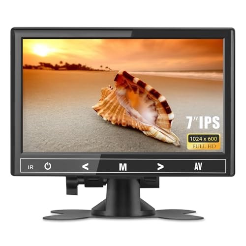 7 inch Mini Monitor, 1024X600 IPS Small HDMI Monitor VGA AV for 7 inch IPS