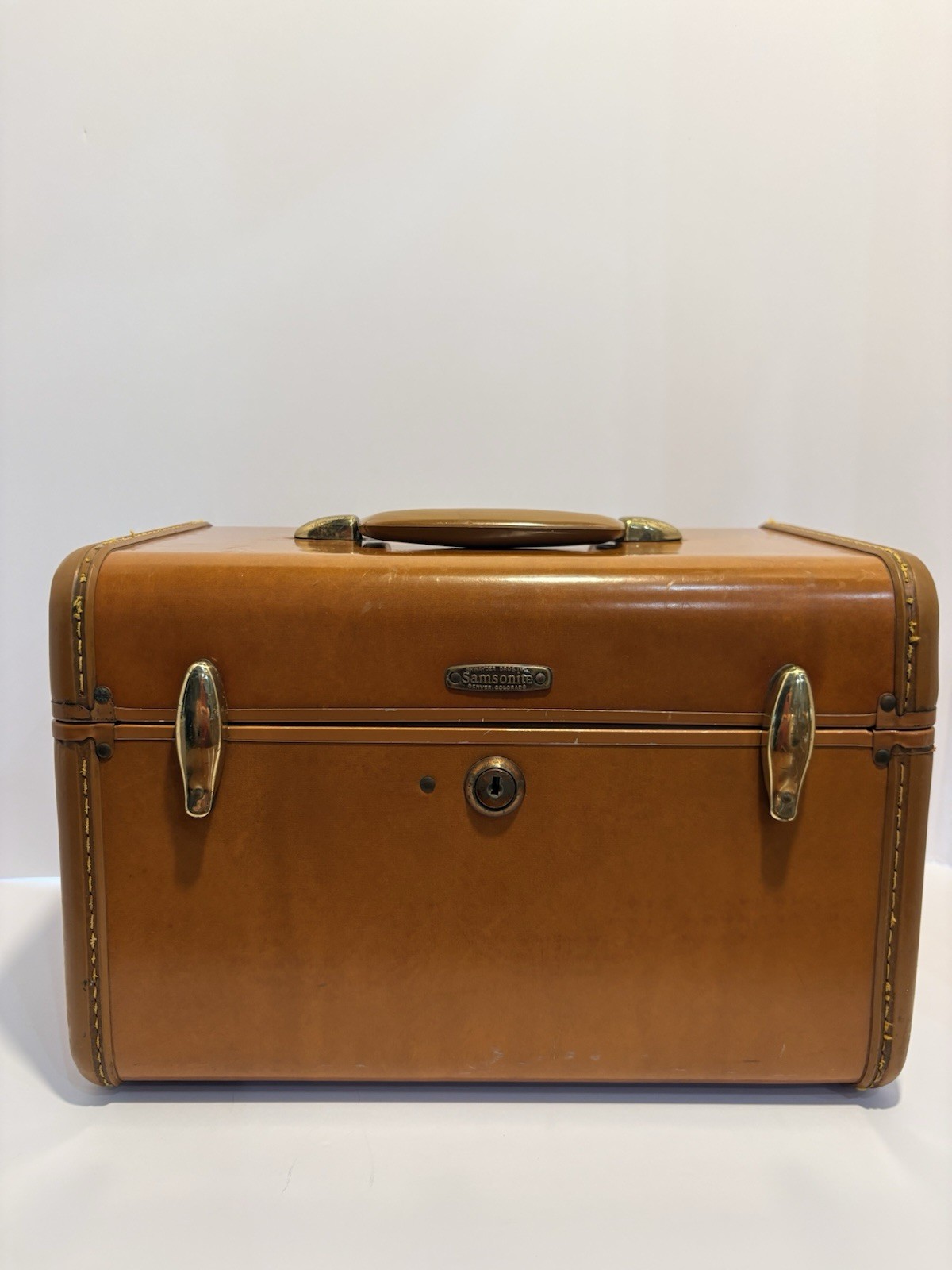 SAMSONITE VINTAGE Schwayder Bros. TRAIN CASE-STYLE 4612 Luggage~MIRROR-no Key