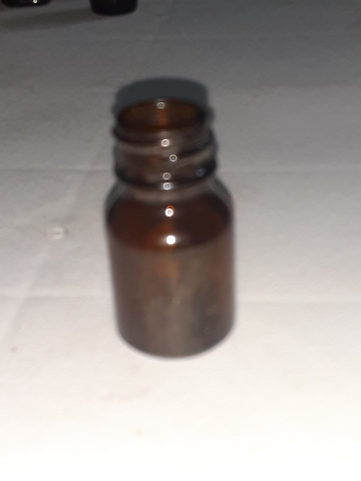 Antique Small Amber Glass Apothecary Bottle