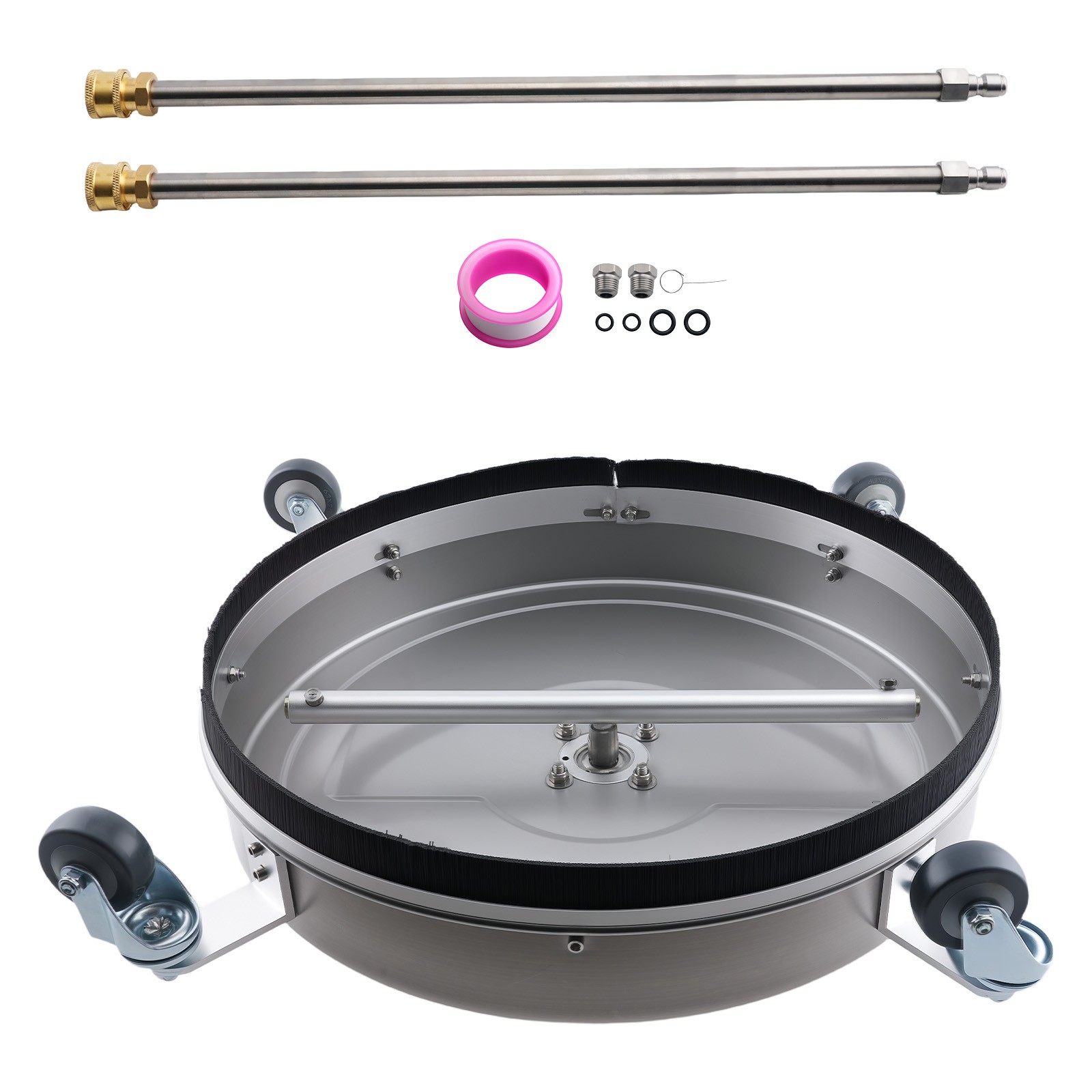 20" Surface Cleaner Pressure Washer 4200PSI 2 Extension Wands Rubber Wheels