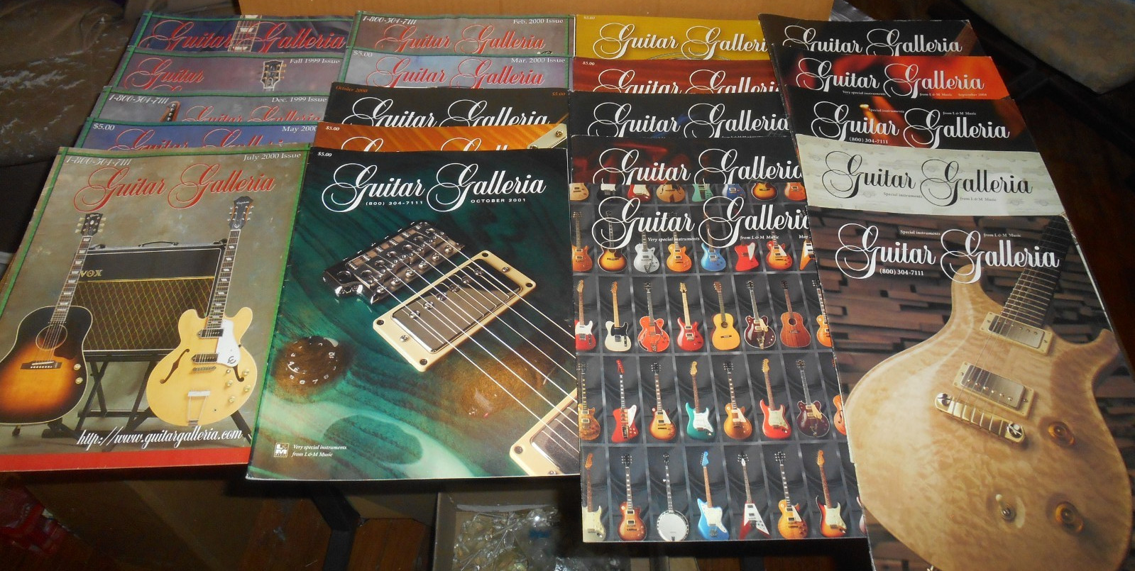 Lot Of 20 Guitar Galleria Catalogs from 1999 - 2004