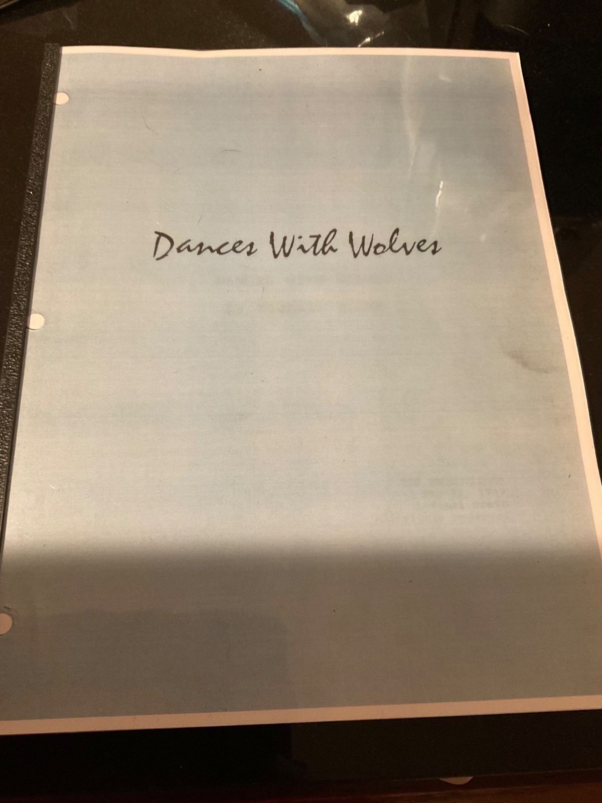 Classic Script DANCES WITH WOLVES - Kevin Costner