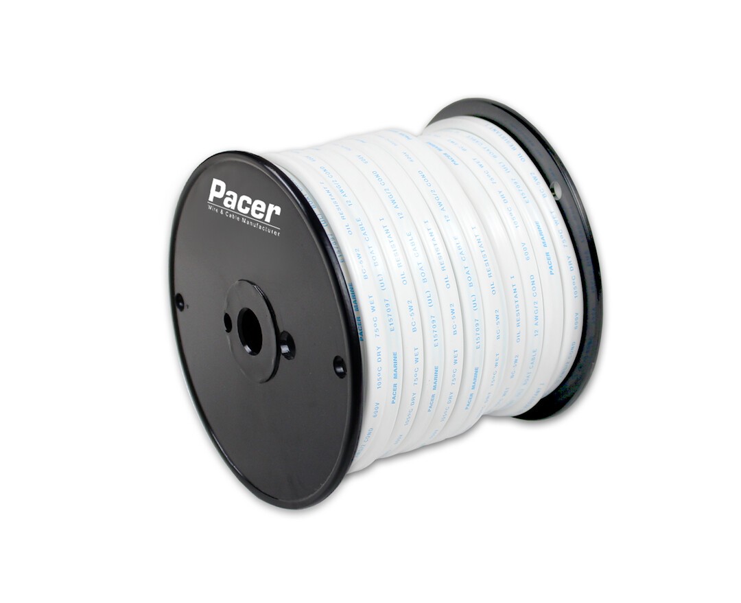 PACER W12/2RYW-100 12/2 UL BOAT CBL RY WJ 100FT RL; Stranded Conductor; 12/2