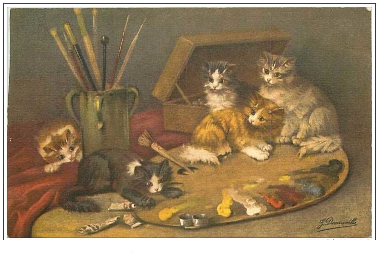 Cats No. 1059 Kittens In Paint