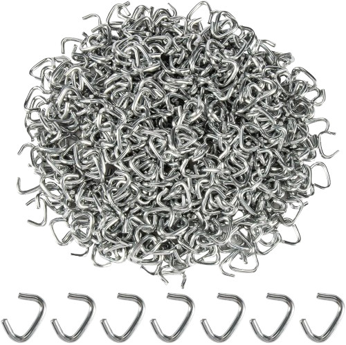 650PCS Galvanized Hog Rings-Hog Nose Rings 3/8 Upholstery Heavy Duty for Auto...