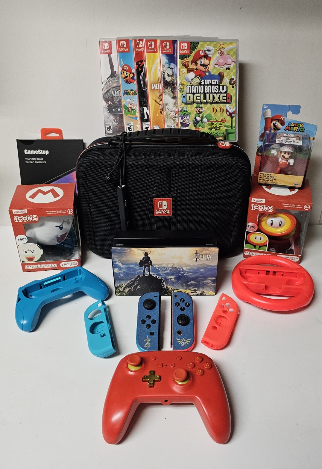 Nintendo Switch Zelda Skyward Sword & BOTW Lot of 20 Pc (Cases, Figures, & More)