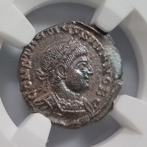 Constantine II Roman Empire BI Nummus AE3/4 NGC Ch AU Ancient Epfig Hoard Caesar