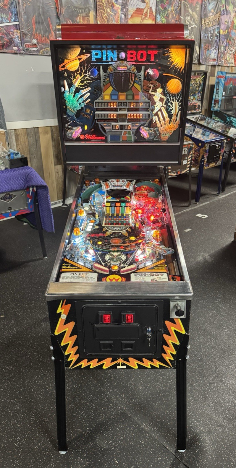 1986 PINBOT PINBALL MACHINE  PROFESSIONAL TECHS FULL LEDS PLAY GREAT REFURBISHED