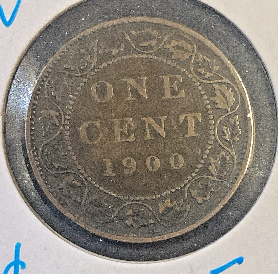 1900-H Canada One Cent - Large 1 Penny - F 15 - Queen Victoria - Bronze
