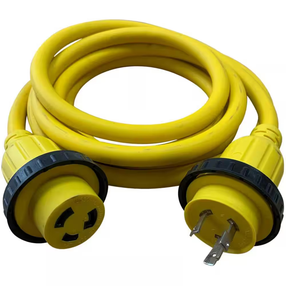 12 Ft. 10/3 30 Amp 125-Volt Marine Shore Power Extension Cord