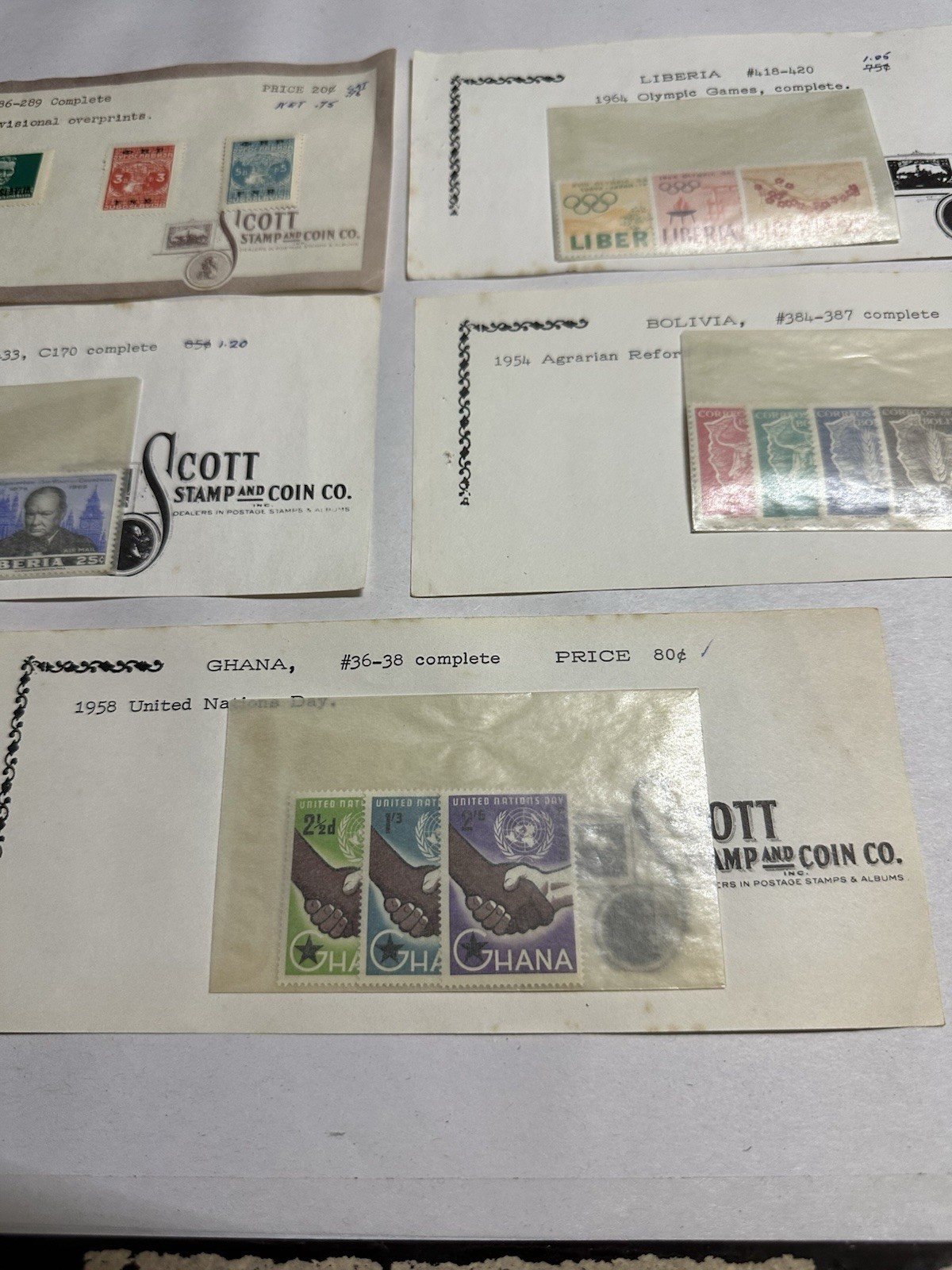 Liberia -Ghana -Bolivia -Jugosalvia MNH Stamp Set Mint Collection