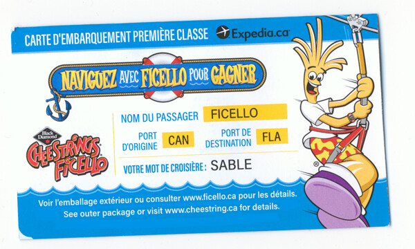 Ficello Cruise Contest Coupon Can-Fla