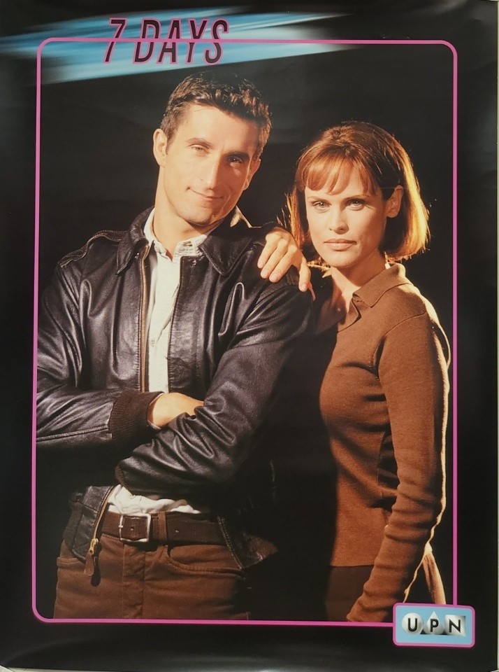 SEVEN 7 DAYS 1998 UPN Series Original Promotional Poster Excellent NEW Old Stock