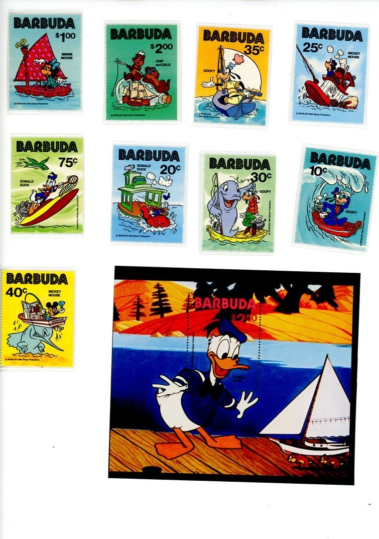 Large lot Disney characters stamp sets and mini-sheets various countries