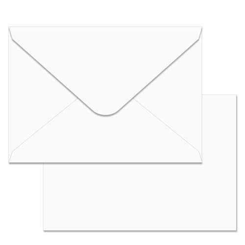 Envelopes 100 Pack 4x6 V Flap Invitation Envelopes for Office, A6 White