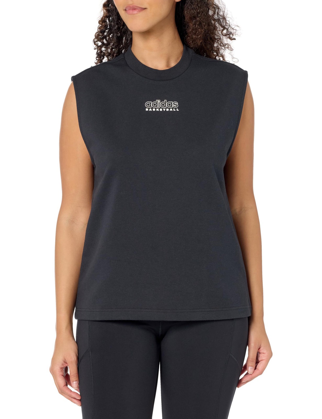 Adidas Womens Select Sleeveless Top Black/White Size Medium