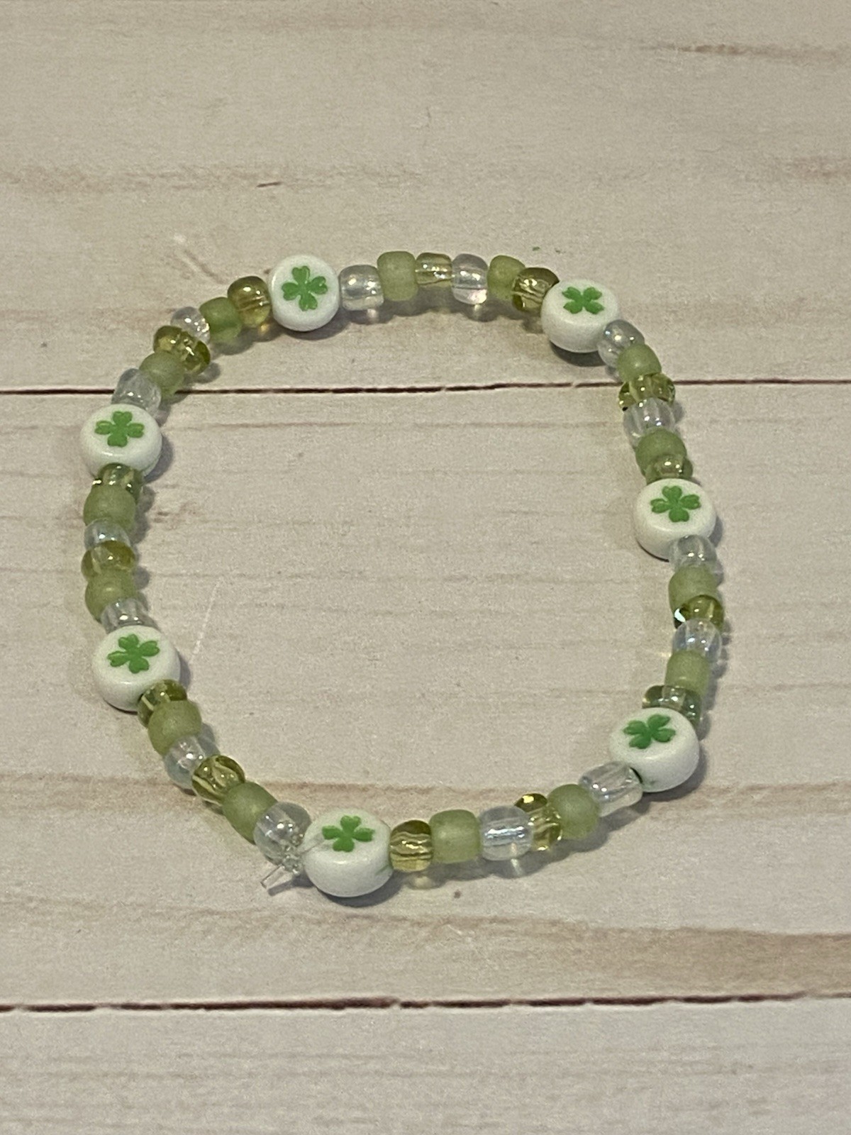 St Patrick Bracelet Shamrock Bracelet Beaded Bracelet Girls Teens Jewelry Gifts