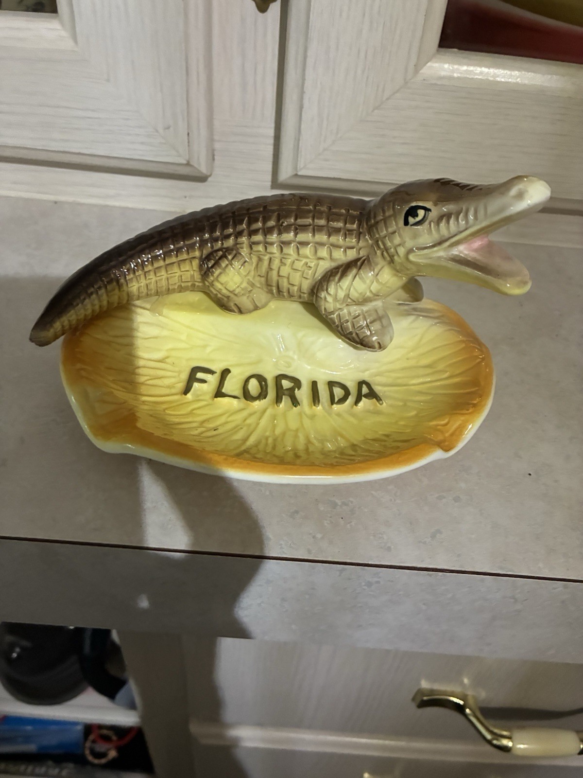 Vintage Florida Alligator Souvenir Ashtray Japan
