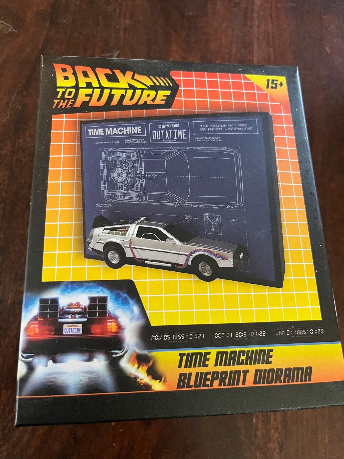 Loot Crate Back To The Future Time Machine Blueprint Diorama Display