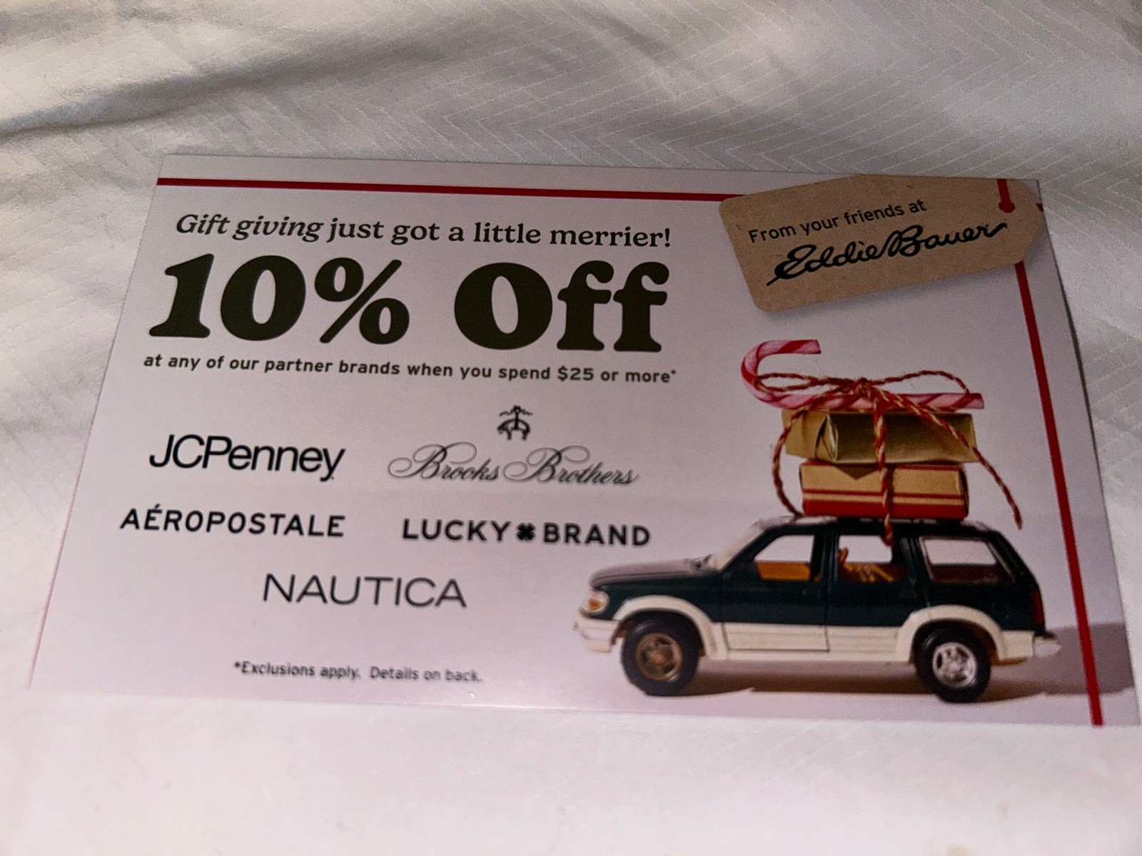 10% Off Coupon Lucky Brooks Brothers JCPenney Nautica Aeropostale Exp 12/31/25