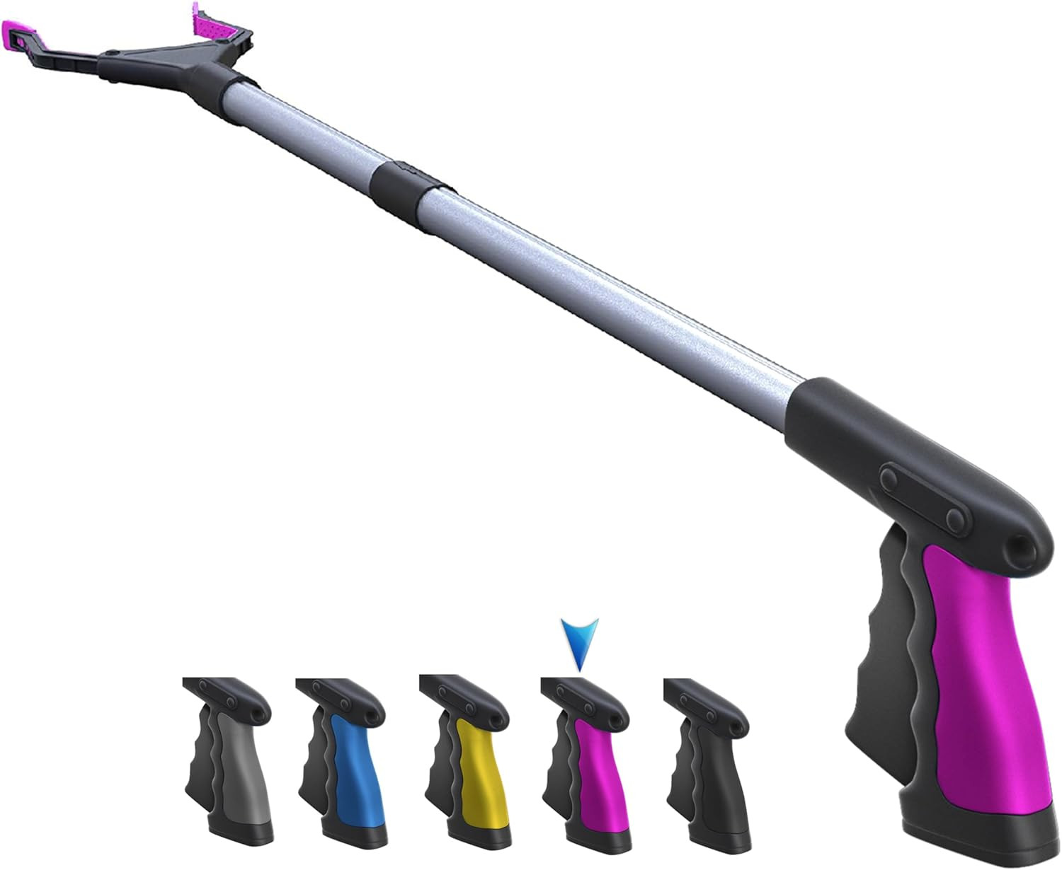 2025 Upgrade Powergrip T9, Grabber Reacher Tool, Wide Jaw, Foldable, Steel Cable